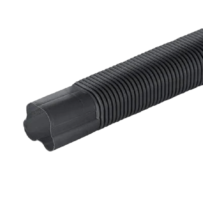 Airco flexibele goot | zwart | lengte 1000 mm