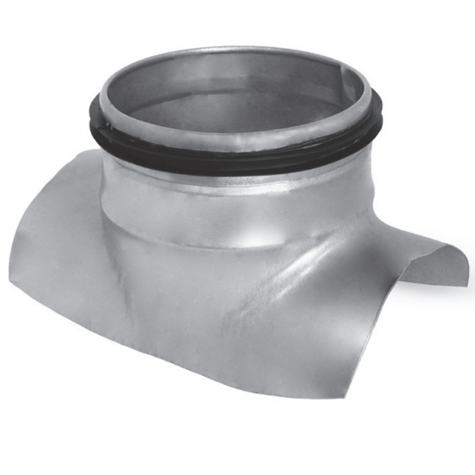 Zadelstuk | diameter 200 mm | aftakking 90° diameter 160 mm | SAFE