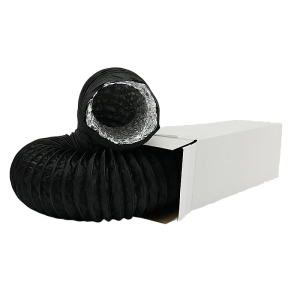 Flexibele ventilatieslang ongeïsoleerd | zwart | diameter 160mm | lengte 10 meter