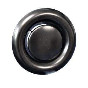 Luchtventiel | afvoer | diameter 125 mm | met veer | zwart
