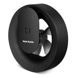 Vent-Axia badkamerventilator | SVARA | app-gestuurd met vocht-en-licht-sensor | diameter 100 mm | zwart